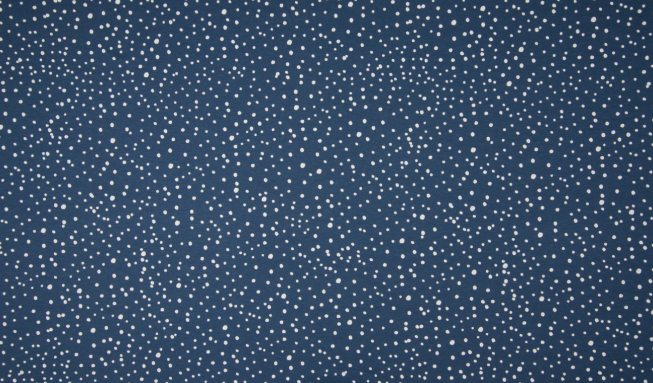 Baumwolle Popeline - Love Dots - Jeans
